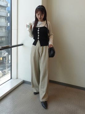 「EVOL（イーボル）のアイテム（シューズ）」を使った、ねっしー.さん（レディース・159cm）の春コーディネート