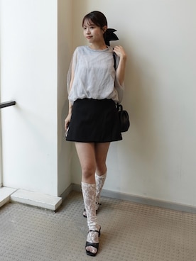 「AHRES（アーレス）のアイテム」を使った、ねっしー.さん（レディース・159cm）の夏コーディネート