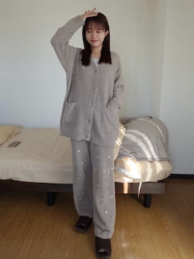 「アイテム（ルームウェア/パジャマ）」を使った、ねっしー.さん（レディース・159cm）の冬コーディネート