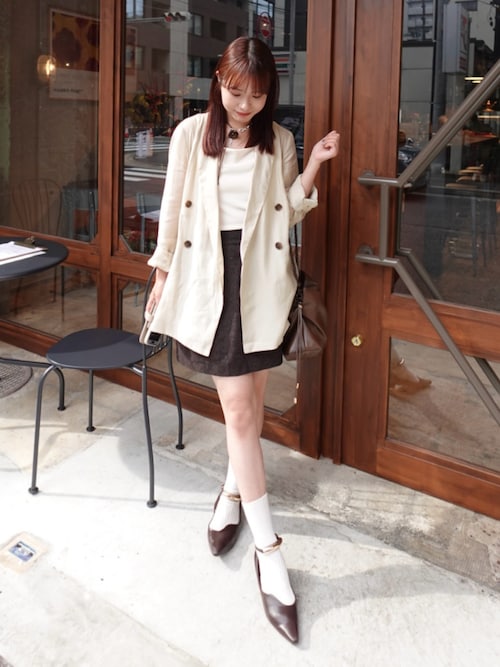 stylemixer 【ルミネ限定】チェックコクーンミニスカートパンツ