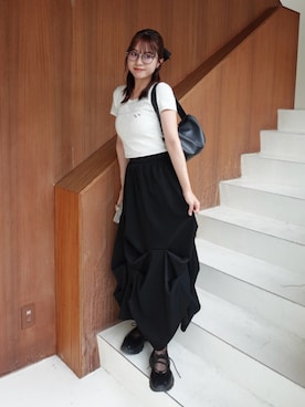 「アイテム（シュシュ）」を使った、ねっしー.さん（レディース・159cm）の夏コーディネート