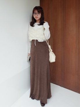 「アイテム（バレッタ/ヘアクリップ）」を使った、ねっしー.さん（レディース・159cm・20代）の秋コーディネート