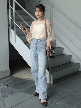 「AHRES（アーレス）のアイテム」を使った、ねっしー.さん（レディース・159cm）の夏コーディネート
