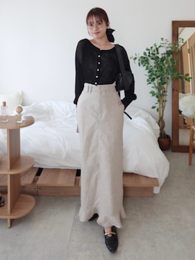 「EVOL（イーボル）のアイテム」を使った、ねっしー.さん（レディース・159cm）の春コーディネート