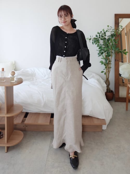 カーディガン cropped sheer cardigan（クロップドシアーカーディガン