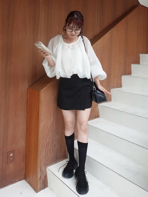 ミニスカには必須！程よい透け感◎】シアー素材 ナイロンハイソックス