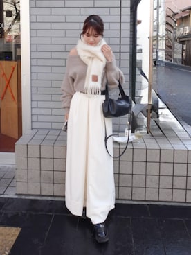 「アイテム（チューブトップ）」を使った、ねっしー.さん（レディース・159cm・20代）の冬コーディネート