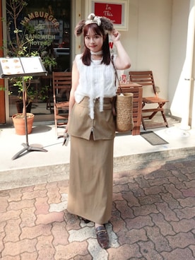 「アイテム（ハイライト/シェーディング）」を使った、ねっしー.さん（レディース・159cm・20代）の夏コーディネート