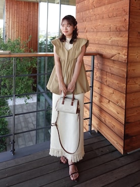 「アイテム（ベスト）」を使った、ねっしー.さん（レディース・159cm・20代）の夏コーディネート