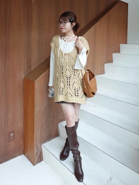「アイテム（ファンデーション）」を使った、ねっしー.さん（レディース・159cm）の秋コーディネート