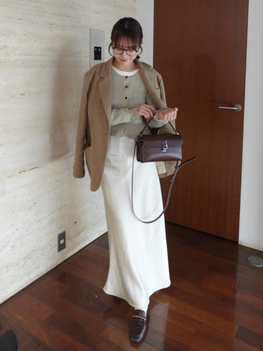lawgy（ラウジー）の「tweed like mix tailored jacket / ツイード