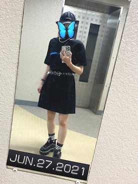 「WEGO（ウィゴー）のWEGO/ハトメベルト（ベルト）」を使った、りこさん（レディース・154cm）の夏コーディネート