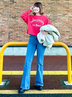 「CAMP7（キャンプセブン）のアイテム（その他アウター）」を使った、𝚢𝚞𝚛𝚒𝚔𝚘❥さん（レディース・160cm）の冬コーディネート