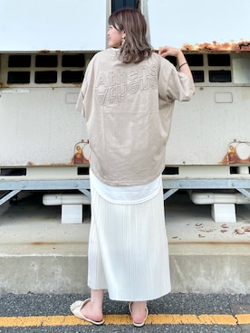 「RAG MACHINE（ラグマシーン）のアイテム（トップス）」を使った、𝚢𝚞𝚛𝚒𝚔𝚘❥さん（レディース・160cm）の夏コーディネート