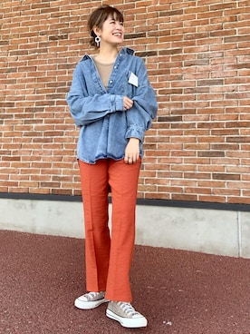 「アイテム（タンクトップ）」を使った、𝚢𝚞𝚛𝚒𝚔𝚘❥さん（レディース・160cm）の夏コーディネート