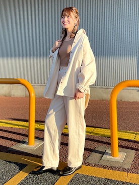「コードュロイパンツ」｜𝚢𝚞𝚛𝚒𝚔𝚘❥さん（レディース・160cm）の夏コーディネート