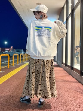 「CAMP7」｜「アイテム（キャップ）」を使った、𝚢𝚞𝚛𝚒𝚔𝚘❥さん（レディース・160cm）の冬コーディネート