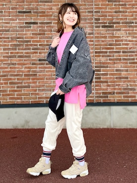 「CONVERSE（コンバース）のアイテム（帽子）」を使った、𝚢𝚞𝚛𝚒𝚔𝚘❥さん（レディース・160cm）の冬コーディネート