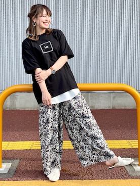 「RAG MACHINE（ラグマシーン）のアイテム（パンツ）」を使った、𝚢𝚞𝚛𝚒𝚔𝚘❥さん（レディース・160cm）の夏コーディネート