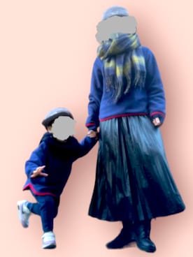「アイテム（ブーツ）」を使った、atuさん（キッズ・100cm）の冬コーディネート