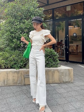 「RANDA」｜「アイテム（サンダル）」を使った、yukariさん（レディース・155cm）の夏コーディネート