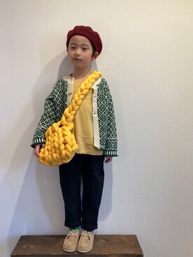 「BREEZE（ブリーズ）のアイテム（ブーツ）」を使った、tiinさん（キッズ・110cm）の冬コーディネート