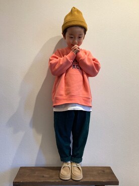 「ナベ部 好きな具材なに?!」｜tiinさん（キッズ・110cm）の冬コーディネート