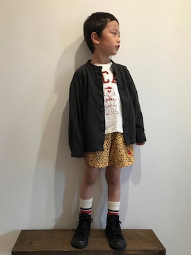 「DHOLIC kids（ディーホリックキッズ）のアイテム」を使った、tiinさん（キッズ・100cm）の秋コーディネート