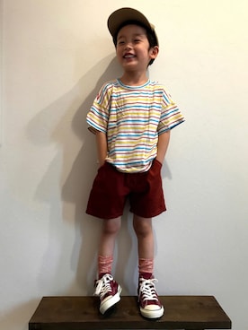「DHOLIC kids（ディーホリックキッズ）のアイテム」を使った、tiinさん（キッズ・100cm）の夏コーディネート