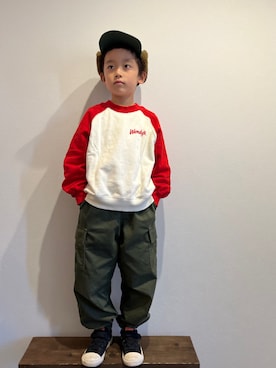 「halo commodity（ハロ　コモディティー）のアイテム」を使った、tiinさん（キッズ・122cm）の秋コーディネート