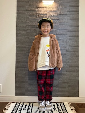 「halo commodity（ハロ　コモディティー）のアイテム」を使った、tiinさん（キッズ・110cm）の冬コーディネート