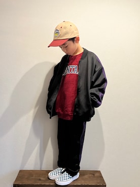 「CIAOPANIC TYPY（チャオパニックティピー）のアイテム（ブルゾン）」を使った、tiinさん（キッズ・122cm）の冬コーディネート