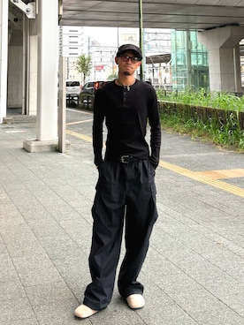 「H&M（エイチ・アンド・エム）のアイテム（トップス）」を使った、O.Yukiさん（メンズ・173cm）の秋コーディネート