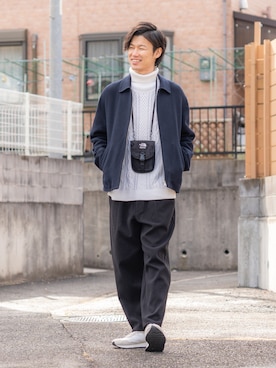 「green label relaxing（グリーンレーベルリラクシング）のアイテム（ブルゾン）」を使った、Ryu--taさん（メンズ・183cm）の冬コーディネート