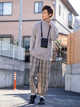 「jiggys shop（ジギーズショップ）のアイテム（パンツ）」を使った、Ryu--taさん（メンズ・183cm）の秋コーディネート