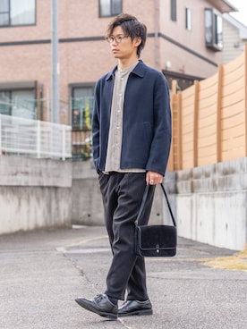 「green label relaxing（グリーンレーベルリラクシング）のアイテム（ブルゾン）」を使った、Ryu--taさん（メンズ・183cm）の冬コーディネート