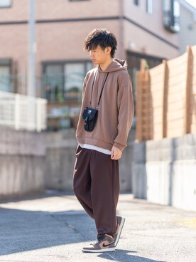 「アイテム（パーカー）」を使った、Ryu--taさん（メンズ・183cm）の秋コーディネート