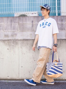 「jiggys shop（ジギーズショップ）のアイテム（ブレスレット）」を使った、Ryu--taさん（メンズ・183cm）の夏コーディネート