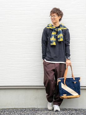 「jiggys shop（ジギーズショップ）のアイテム（トップス）」を使った、Ryu--taさん（メンズ・183cm）の秋コーディネート