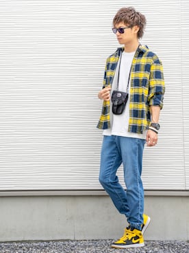 「jiggys shop（ジギーズショップ）のアイテム（トップス）」を使った、Ryu--taさん（メンズ・183cm）の秋コーディネート