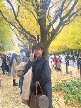 「LouisVuitton」｜「アイテム（ワンピース/ドレス）」を使った、mさん（レディース・158cm）の秋コーディネート