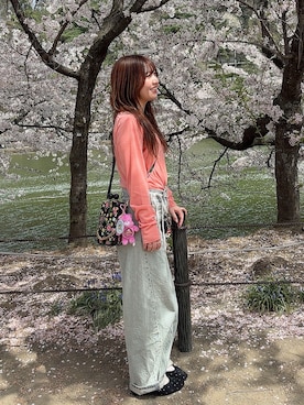 「MARC JACOBS（マークジェイコブス）のアイテム（バッグ）」を使った、umeさん（レディース・158cm）の夏コーディネート