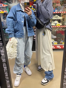 「kutir（クティール）のアイテム（デニムジャケット）」を使った、umeさん（レディース・158cm）の春コーディネート