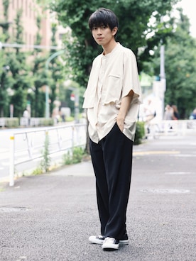 斉藤慎也さん(メンズ・170cm)の夏コーディネート