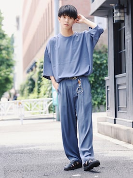 斉藤慎也さん（メンズ・170cm）の夏コーディネート