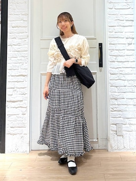 「LOWRYS FARM（ローリーズファーム）のLFポーチツキショルダー 284037（ショルダーバッグ）」を使った、kasumiさん（レディース・159cm）の春コーディネート