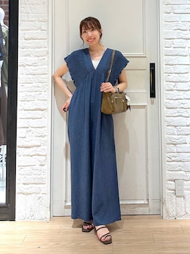 「アイテム（タンクトップ、シルバー系）」を使った、kasumiさん（レディース・159cm）の夏コーディネート