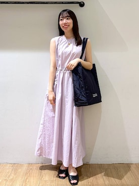 「LOWRYS FARM（ローリーズファーム）のステンレスプレートネックレス　973053（ネックレス）」を使った、kasumiさん（レディース・159cm）の夏コーディネート