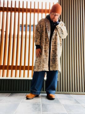 「チャイハネ（チャイハネ）のアイテム（シャツ/ブラウス）」を使った、日々山さん（メンズ・170cm）の冬コーディネート