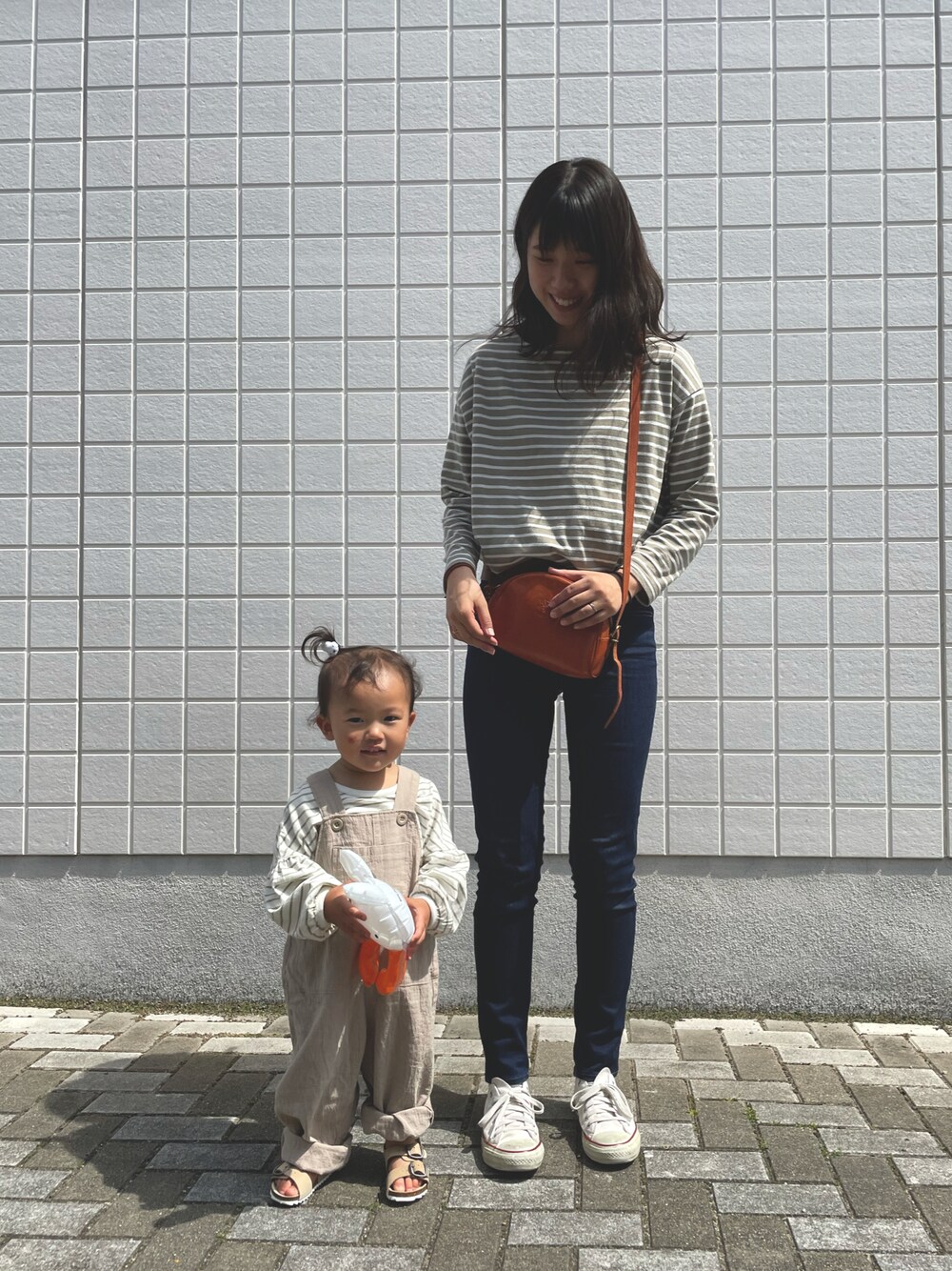 「女の子コーデ、親子コーデ」｜「Levi'sのLevi's/リーバイス 721(TM) ハイライズスキニーフィット TO THE NINE（デニムパンツ、ブルー系）」を使った、chikaさん（レディース・165cm）の冬コーディネートの1枚目の写真